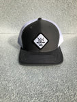 Gray with White Mesh Trucker Style Diamond Patch Hat - Ice Life Hockey