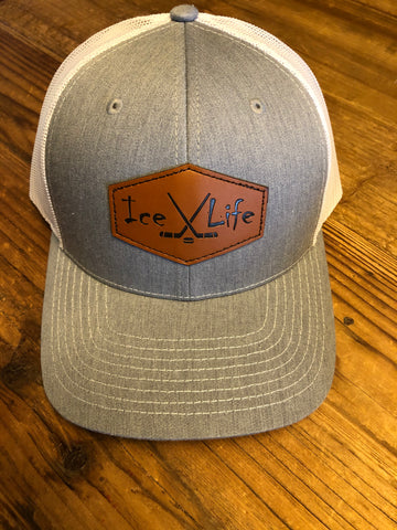 Ice Life- Leather Trucker Style Patch Hat - Ice Life Hockey