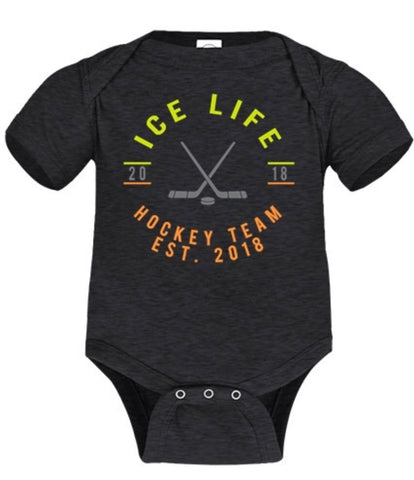 Team Ice Life- baby bottom snap T-shirt - Ice Life Hockey