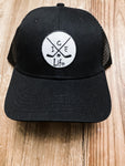 Black Mesh with Circle Patch Hat - Ice Life Hockey