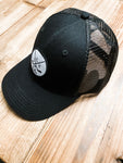 Black Mesh with Circle Patch Hat - Ice Life Hockey