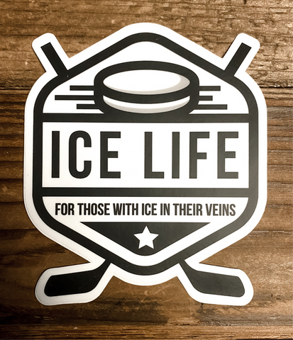Ice Life Shield Logo Sticker - Ice Life Hockey